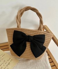 shopnikoniko/ショップニコニコ ShopNikoNiko ビックリボン ねじれハンドル カゴバッグ【即納】 韓国ファッション 韓国ガーリー フレンチガーリー バレエコア 海 /506364832