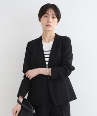 INDIVI/【洗える／UVケア／接触冷感／SETUP可能】麻混ノーカラージャケット/506365357