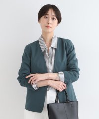 INDIVI/【洗える／UVケア／接触冷感／SETUP可能】麻混ノーカラージャケット/506365357