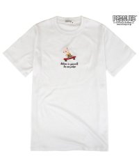  PEANUTS/ピーナッツ PEANUTS スヌーピー ワッフル Tシャツ 半袖 刺繍 トップス チャーリーブラウン SNOOPY PEANUTS/506365538