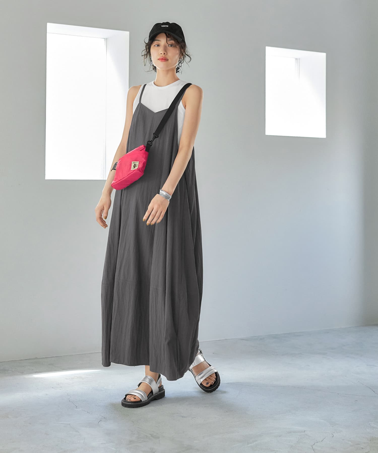 良質  lui jewelry ブラック（予約]コードレース キャミワンピース ワンピース