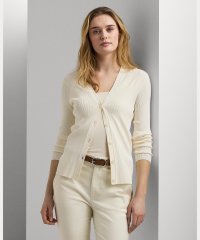 LAUREN RALPH LAUREN/リブド Vネック カーディガン/506366352