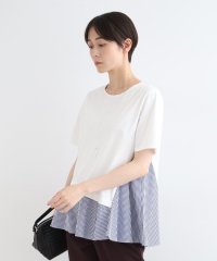 INDIVI/【洗える／ストライプ柄】レイヤード風Tシャツ/506366509