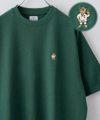 coen/スポーツベア刺繍クルーネックTシャツ/506351818