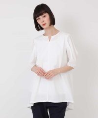 HIROKO BIS/袖コンシャスドッキングTシャツ /洗濯機で洗える/506369989