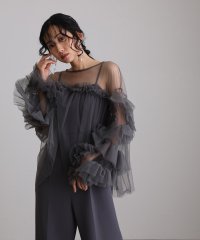 PourVous/プールヴー PourVous ギャザーチュールトップス フォーマル ワンピース パーティードレス 20代 30代 40代/506372352