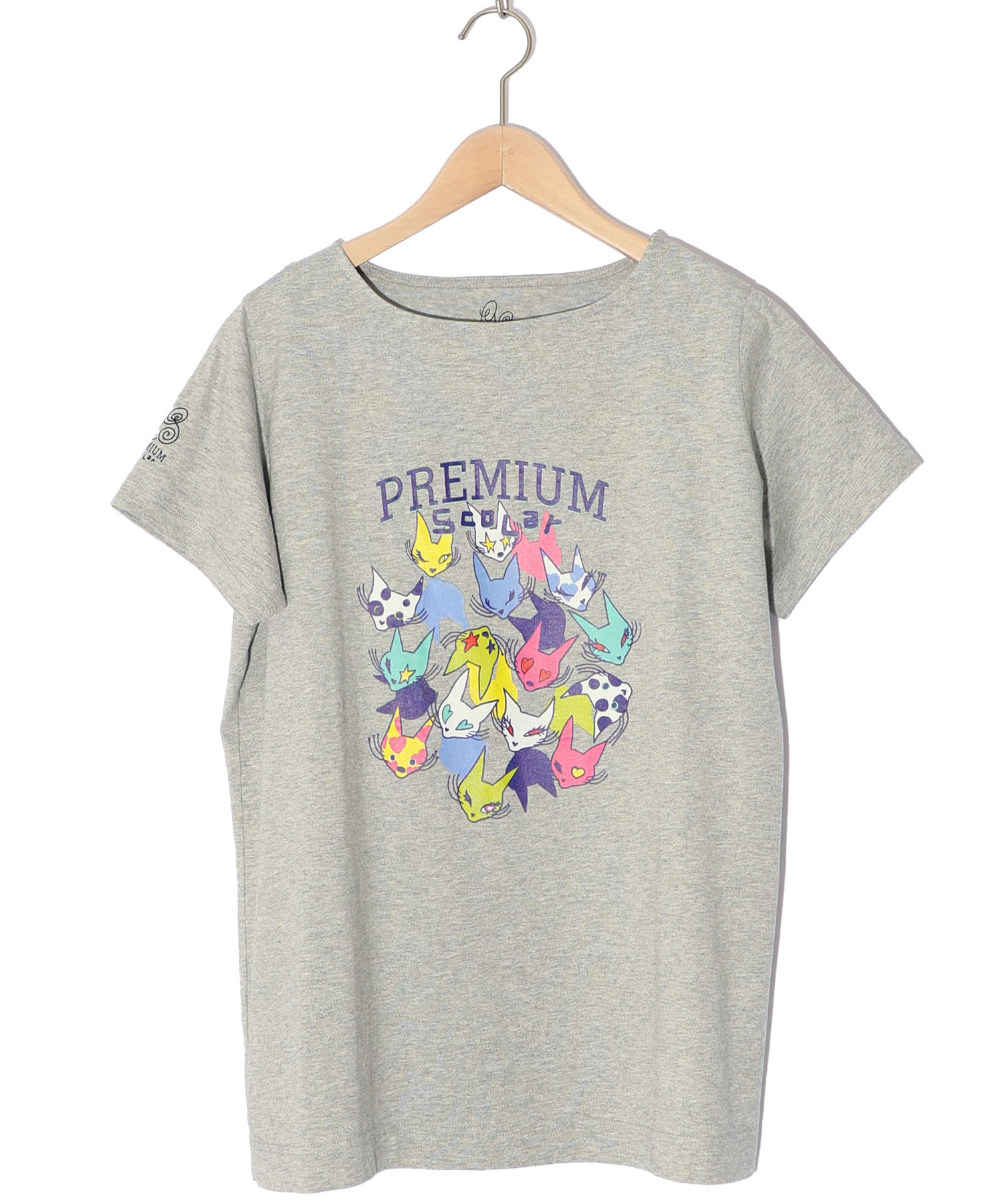 セール 50%OFF】スカラー ScoLar カラフルなネコ柄Tシャツ