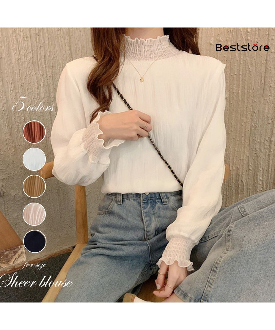 セール 33%OFF】ベストストア Beststore シアーブラウス フリル