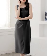 JULIA BOUTIQUE/ジュリアブティック JULIA BOUTIQUE スクエアネックタイトワンピース[24092] ワンピース ロングワンピース レディース 夏 ノースリーブ 膝丈/506373076