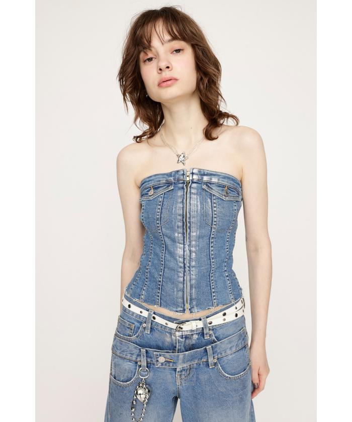 【SCULPTOR】チーム メアリー コルセット トップ SCULPTOR] Team Mary Corset Top Green/Lemon | もごつ