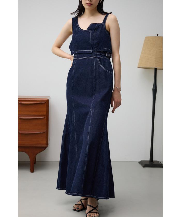 【美品】デニム ワンピース moussy moussy デニムワンピース - ワンピース安い