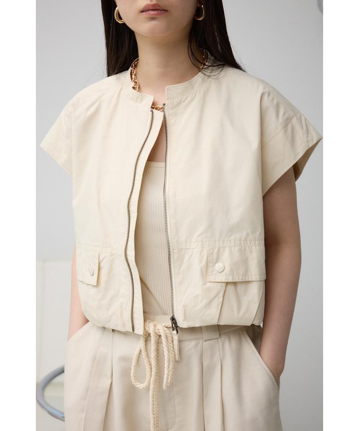 MOUSSY GATHER BALLOON ジャケット L/BLU1 -ファッション通販