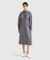 BENETTON (women)/ウエストベルト付きシックシンストライプシャツワンピース/506179655