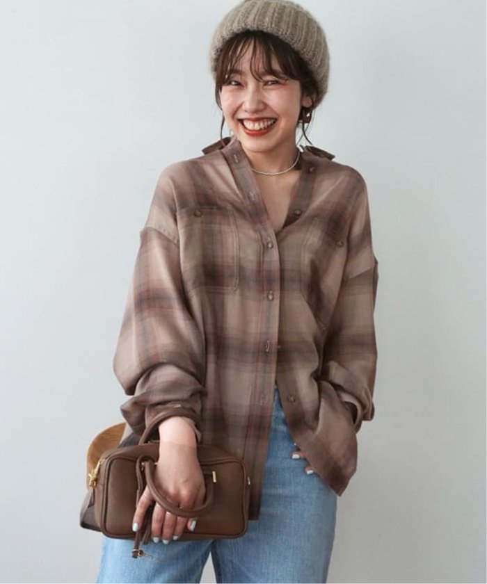 SLOBE IENA｜《追加2》ビエラチェックルーズシャツ | Rakuten