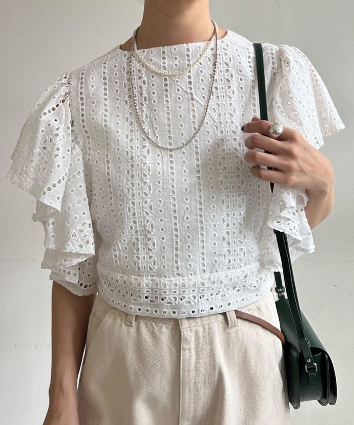 Sea New York カットワークレースブラウス シーニューヨーク Sea NEWYORK カットワークレースブラウス 総