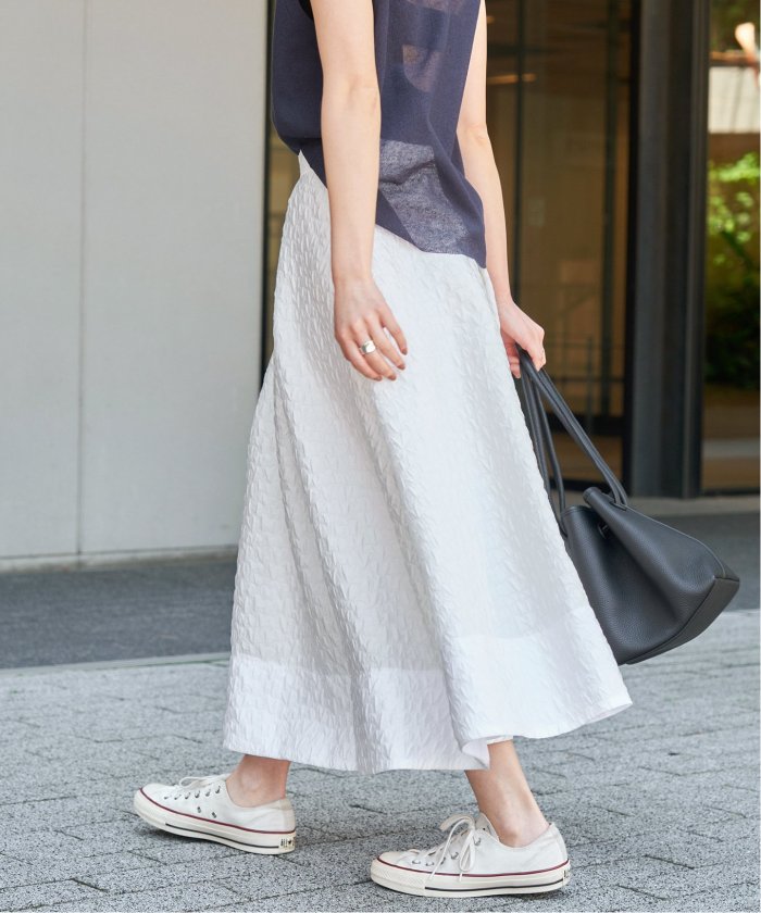 スピック＆スパン スカート リネンブレンドイージーフレア