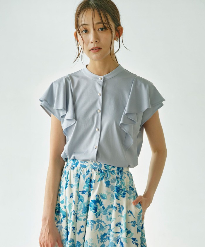 セール 30%OFF】【UVケア】プレーティング天竺 パールボタン