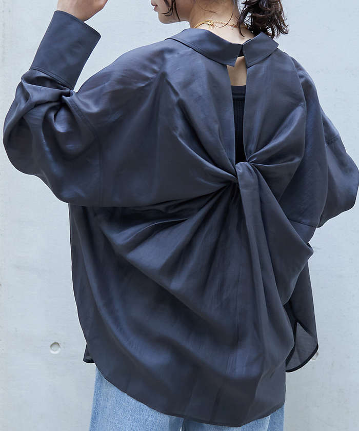 Rouge vif anna バックツイストシャツ シアー ルージュヴィフ Rouge vif Anna（ルージュヴィフアンナ）の「バックツイスト
