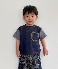 COMME CA ISM KIDS/デニム調ジャージー ポケット付きTシャツ(ベビーサイズ)/506214617
