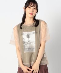 Grand PARK/【2枚セット】リゾートプリントタンクトップ+オーガンジーTEE/506262049