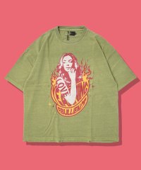 1111clothing/ワンフォークロージング 1111clothing ◆ガールプリント ピグメントTシャツ◆ オーバーサイズ tシャツ メンズ ビッグシルエットtシャツ レディース/506397202