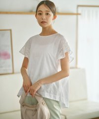 KUMIKYOKU(S SIZE)/【洗える】エンブロイダリーレース チュニックブラウス/506399175