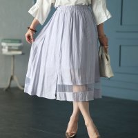 Sawa a la mode/サワアラモード Sawa a la mode 爽やかな風を感じるシフォン切替フレアスカート/506401350