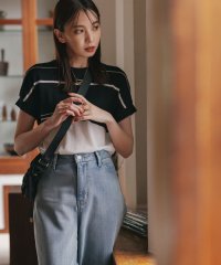 JIYU-KU(LARGE SIZE)/【WEB限定・洗える】ニットソーボーダー トップス/506401695