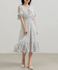 TeddyShop/テディショップ Teddyshop レディース 小花柄オープンショルダーシャーリングワンピース/506055647