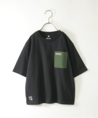 ikka kids/6分袖異素材ポケロゴTシャツ（120〜160cm）/506161994