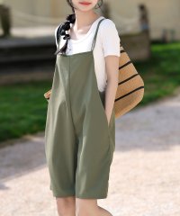TeddyShop/テディショップ Teddyshop 【UVカット率 99%以上】レディース ハーフ丈バッククロスラッシュガードサロペットキャミソール/506405817