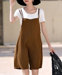 TeddyShop/テディショップ Teddyshop 【UVカット率 99%以上】レディース ハーフ丈バッククロスラッシュガードサロペットキャミソール/506405817