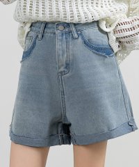 TeddyShop/テディショップ Teddyshop レディース ウォッシュダメージ加工台形ショートデニムパンツ/506405818