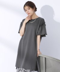 SHOO・LA・RUE Cutie Blonde/配色メロウがポイント お袖フリルチュニックワンピース/506407338
