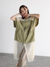 RADIATE/ラディエイト RADIATE メッシュドッキングロングシャツ/506410269