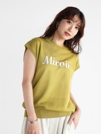 Vin/ヴァン Vin 刺繍ロゴフレンチスリーブニット/506410278