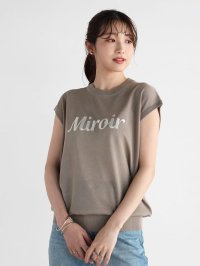 Vin/ヴァン Vin 刺繍ロゴフレンチスリーブニット/506410278