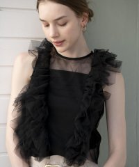 AND COUTURE/チュールフリルブラウス/506410360