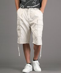 LUXSTYLE/ラグスタイル LUXSTYLE 配色ステッチハーフカーゴパンツ/カーゴパンツ ハーフパンツ メンズ 夏 夏用 5分丈 膝丈 ウエストゴム/506411207