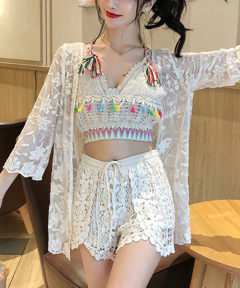 セール】ショッピングゴー shoppinggo 総レースカーディガン 花