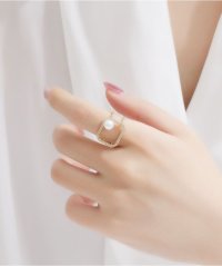 shoppinggo/ショッピングゴー shoppinggo 指輪 パール オープン リング フリーサイズ シンプル ゴールド 入学式 卒業式 フォーマル カジュアル 結婚式 パーテ/506411454