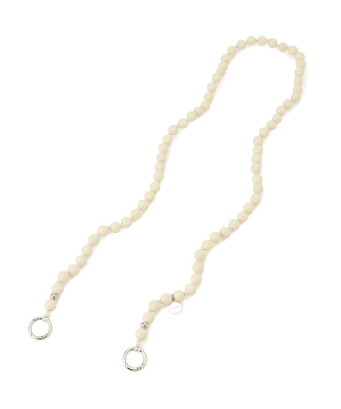 UPBEADS for M】WOOD IPHONE STRAP WITH SILVER BEADS(506411792