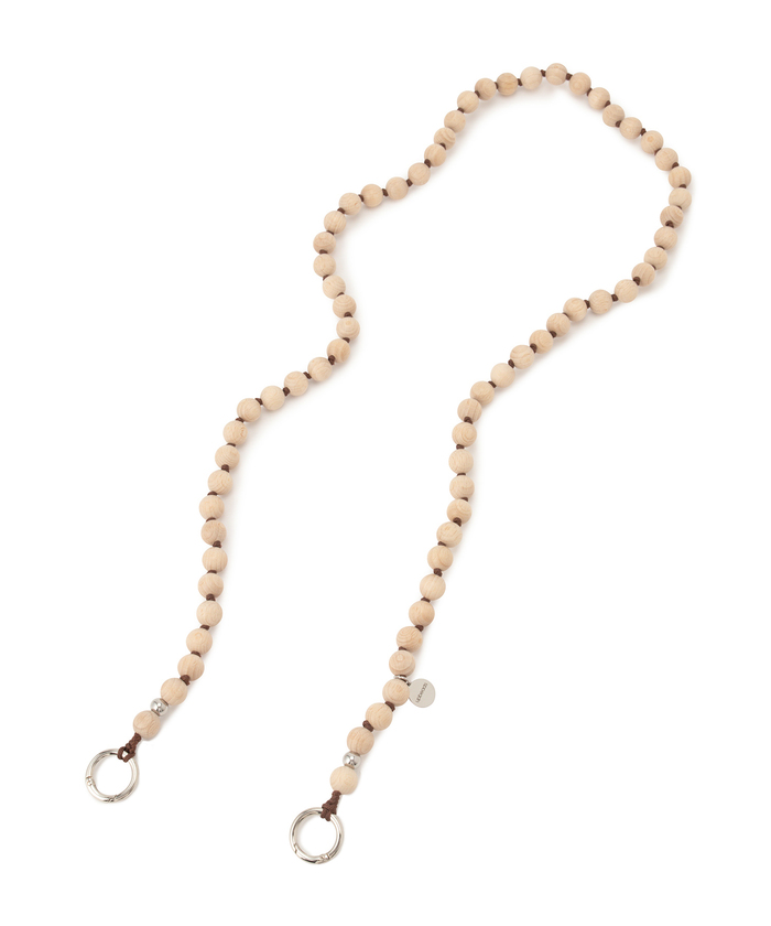 【値下げ中】UPBEADS for M WOOD IPHONE STRAP UPBEADS for M】WOOD IPHONE STRAP WITH SILVER BEADS(506411792