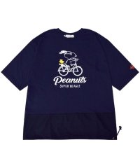  PEANUTS/ピーナッツ PEANUTS スヌーピー ドローコード 半袖 Tシャツ 春夏秋 ワンポイント PEANUTS SNOOPY/506412567