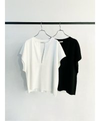 Brown&Street/深VハニカムワッフルTシャツ/506412571