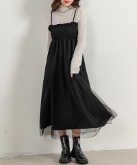TeddyShop/テディショップ Teddyshop レディース 2WAY花柄×チュールシャーリングキャミソールワンピース/506413184
