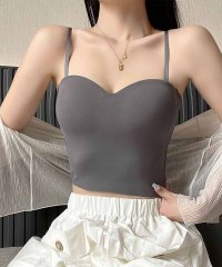 shoppinggo/ショッピングゴー shoppinggo 背中あき キャミソール ショート丈 カップ付 キャミタンクトップ ブラ 白 黒 パット付 バックオープン 結婚式 見せブ/506413252