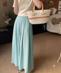 shoppinggo/ショッピングゴー shoppinggo ワイドパンツ ガウチョパンツ ハイウエスト 無地 マキシ丈 ロング丈 動きやすい ゴム カジュアル スカパン リラックス/506413256