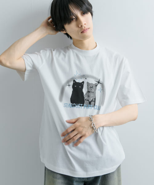 25春夏★ディザリング風プリントTシャツ【各色】 DISPARK/【25年春夏新作】フェイクインナープリントピチT（T