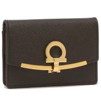 FERRAGAMO/サルバトーレフェラガモ Salvatore Ferragamo カードケース ガンチーノクリップ ガンチーニ ブラウン レディース Salvatore Ferr/506414243